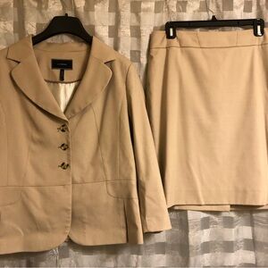 Le Chateau Tan Pencil Skirt and suit set